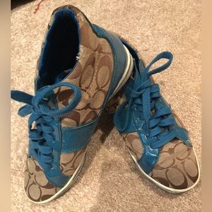 Fair/good VINTAGE COACH hightop sneakers size 5